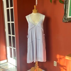 ASOS Pastel Lilac Strappy Tiered Ruffle Summer Dress NWT